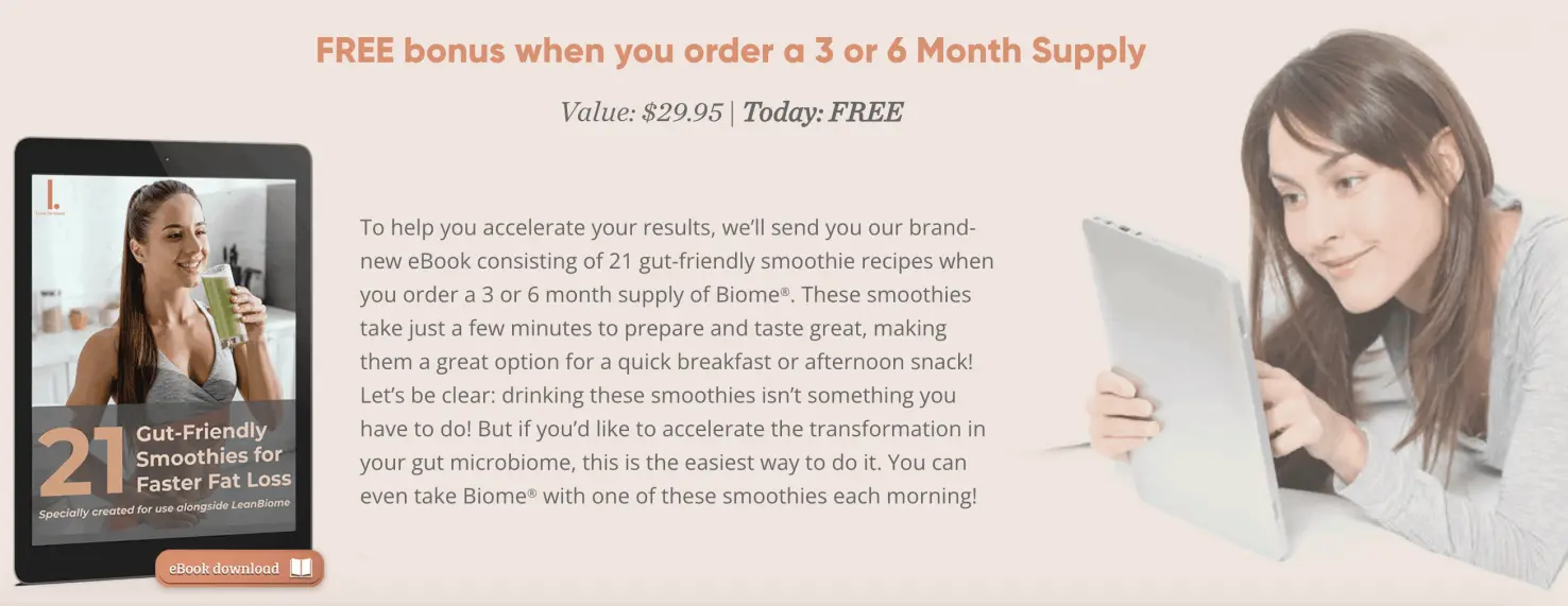 LeanBiome free bonus offer included with purchase