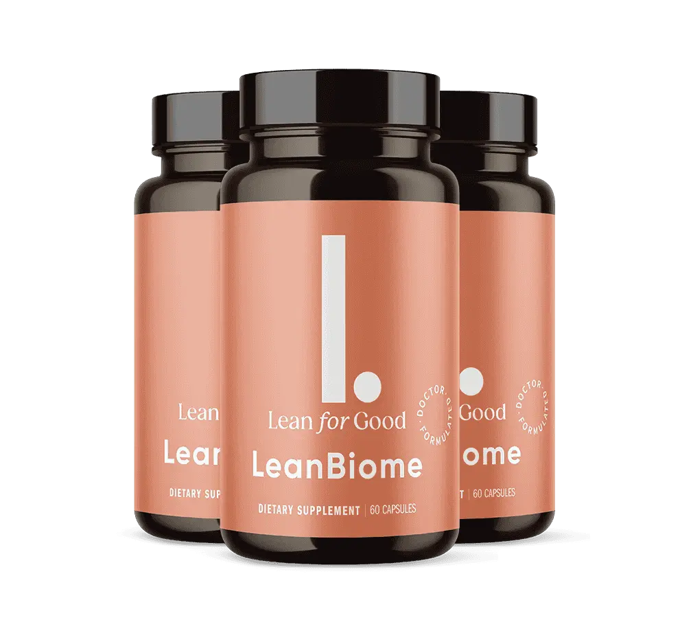 LeanBiome probiotic supplement 3 bottle package