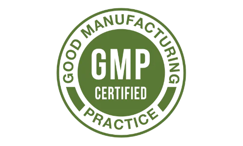LeanBiome GMP certified pharmaceutical-grade manufacturing badge